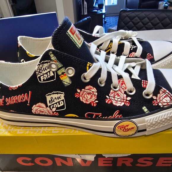 Converse x Topo Chico Chuck Taylor All Star Low Black Men's Shoes A10455C SZ 11 - Picture 2 of 13